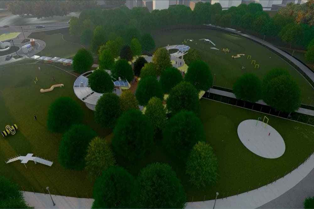 Rendering of new dog park at Towne Lake Park in McKinney.