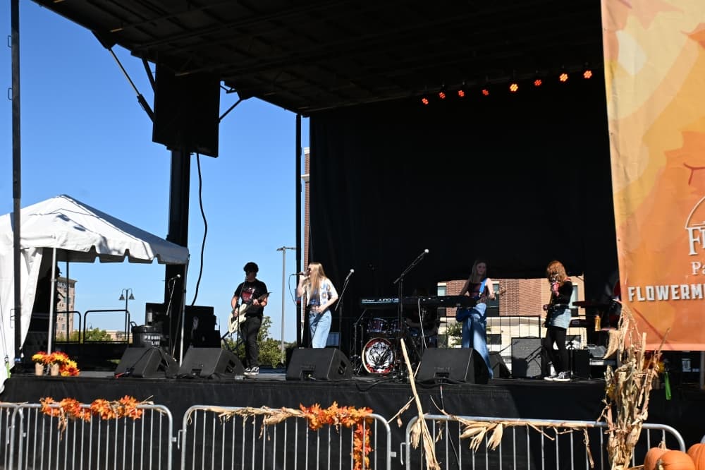 performers on a stage
