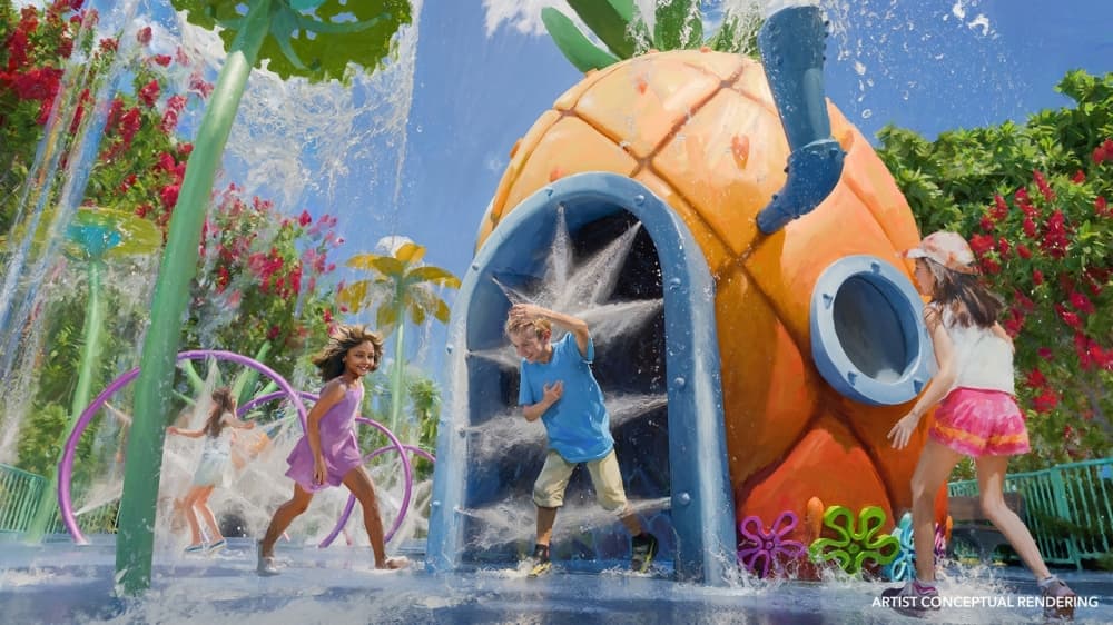 Spongebob SquarePants and friends will be on full display at Bikini Bottom. (courtesy Universal Destinations & Resorts)
