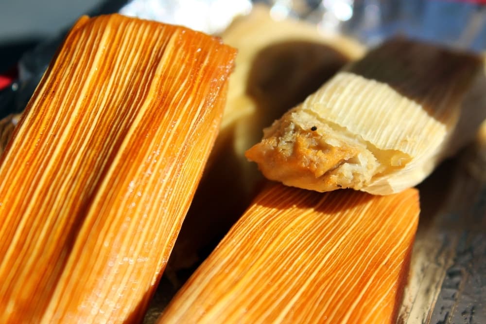 Tommy Tamale offers chicken, beef and pork tamales as well as vegan black bean and black bean and cheese varieties. (Karen Chaney/Community Impact Newspaper)