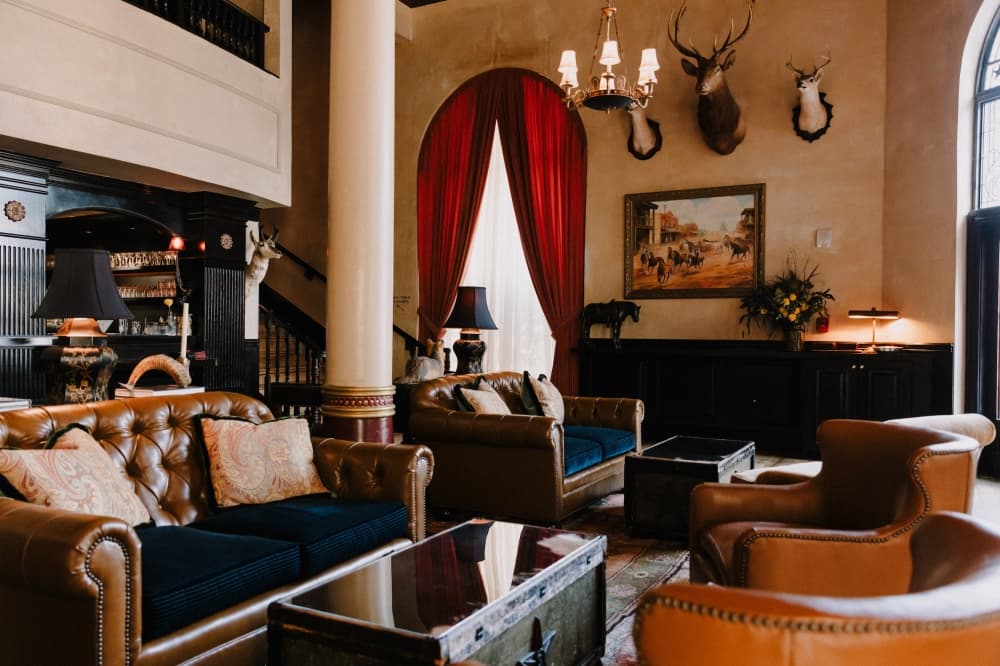 The inside of a cocktail lounge