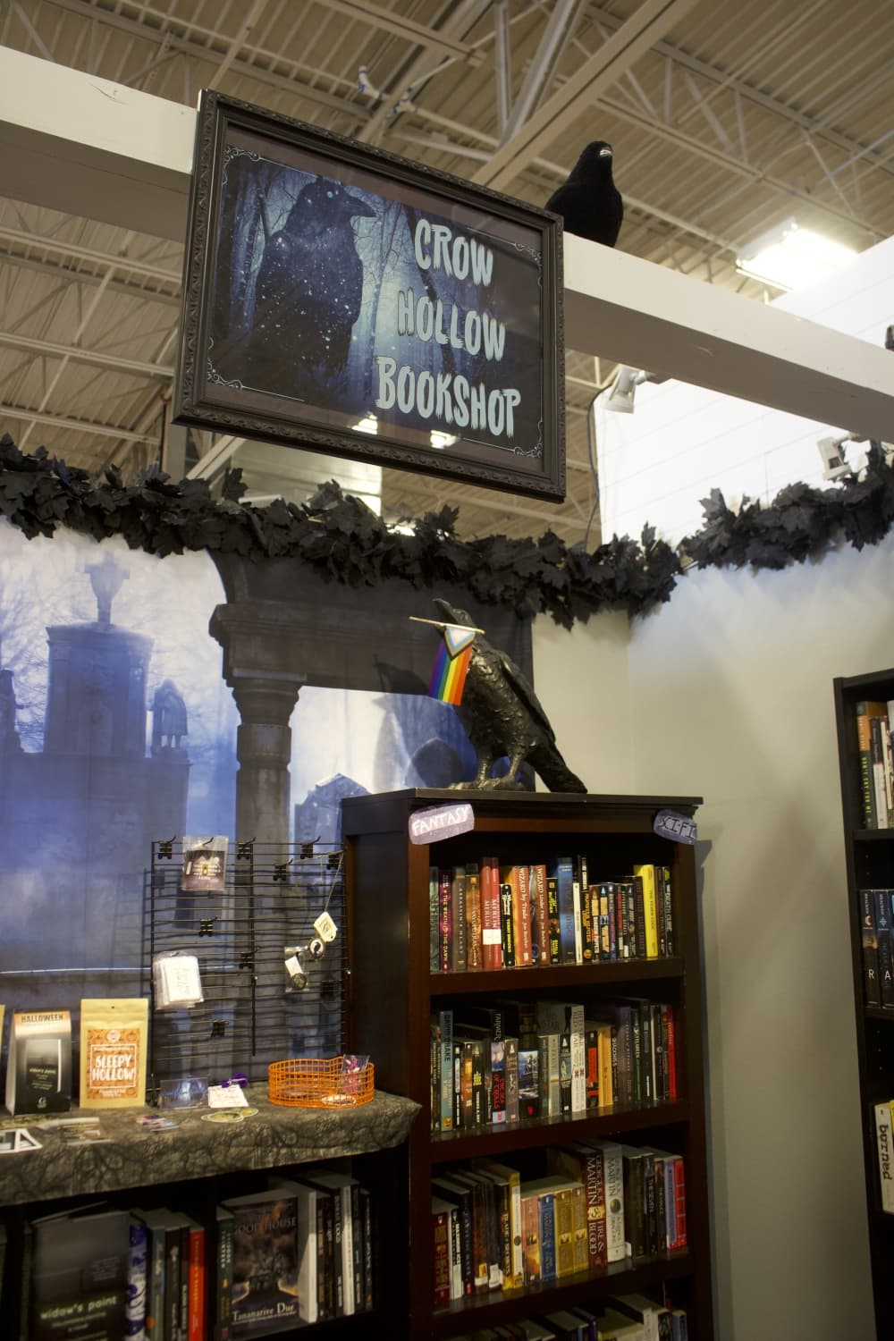 Crow Hollow Bookshop shelves