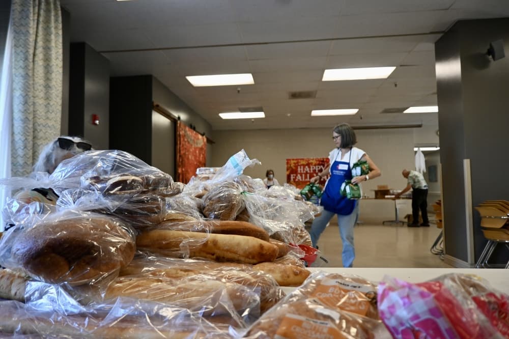 pile of bags of bread