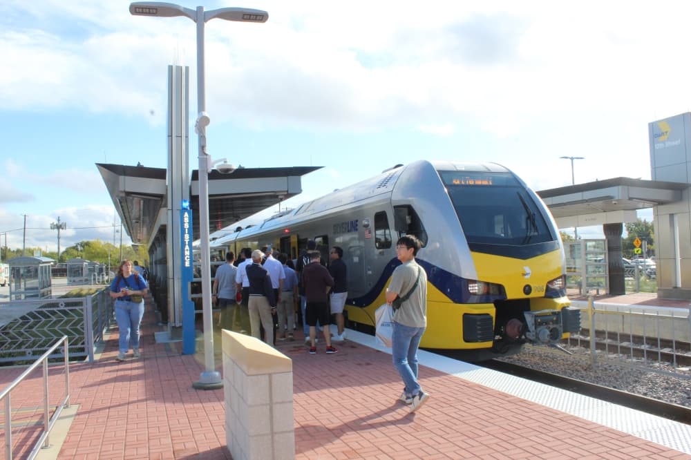 The Silver Line Station on K Ave. is on of two in Plano. (Michael Crouchley/Community Impact) 