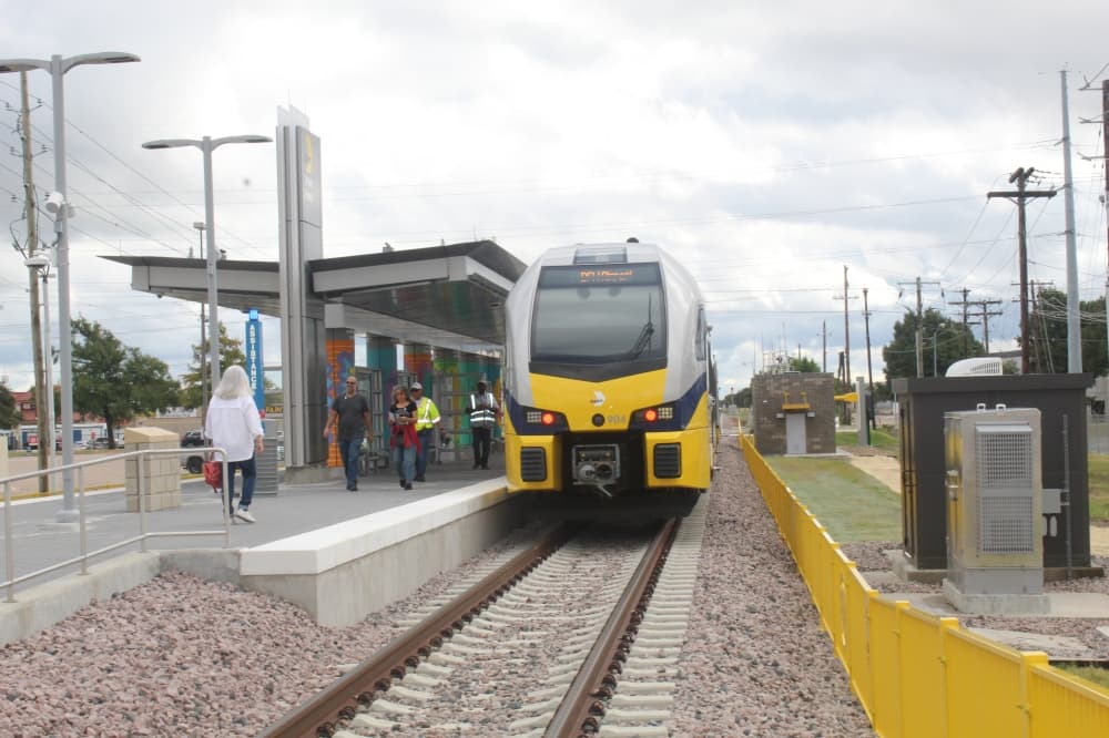 The Silver Line Station on Shiloh Road is on of two in Plano. (Michael Crouchley/Community Impact) 