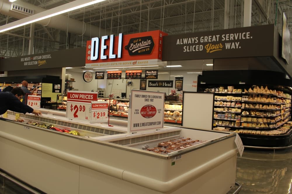 inside of a grocery store deli section