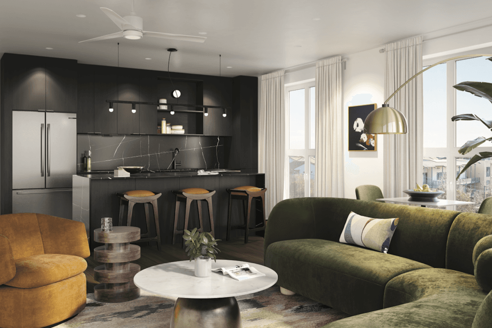 The interior of a luxury apartment