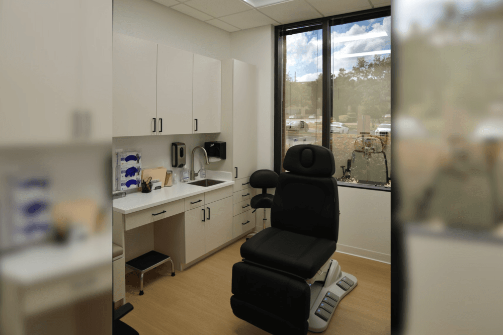 Dermatologist patient exam room