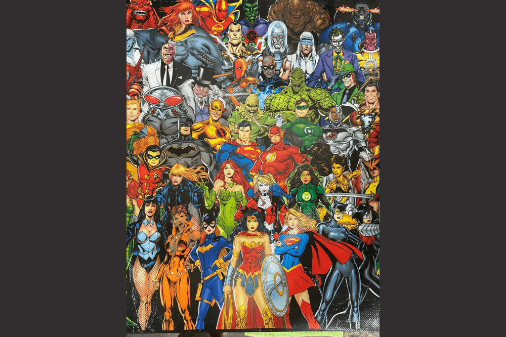 Superhero painting