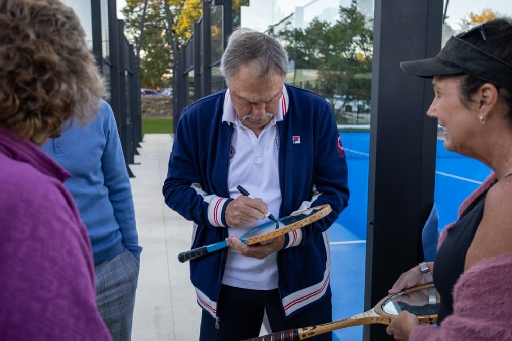 John Newcombe Country Club has cut the ribbon on an expansion of its facilities, opening new adult padel programming. (Ethan Thomas/Community Impact)