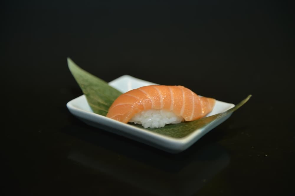 Fresh premium salmon slices at Taro Japanese Restaurant in Houston, tender, flavorful, and served with authentic Japanese presentation
