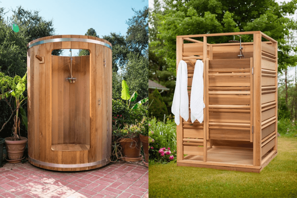 Complete backyard wellness retreat with sauna, cold plunge, and outdoor shower by Rolling Saunas, designed to enhance health, relaxation, and personal rejuvenation.