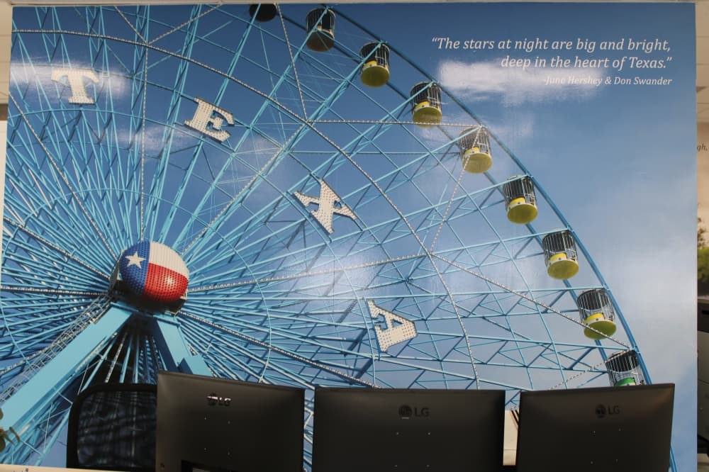 Texas themed wall graphic design