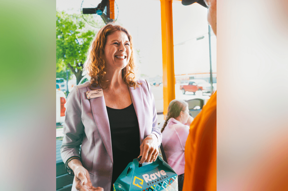 “Rave Partners employee program offering exclusive financial wellness resources, retirement portfolio reviews, and bonuses for checking accounts and loans.”