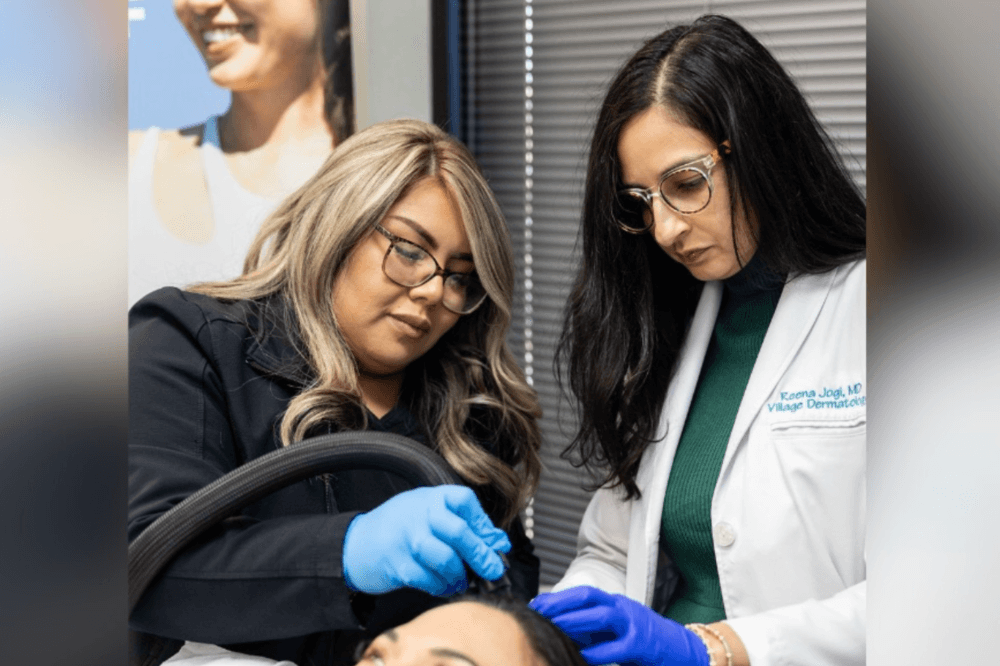 Cosmetic and medical dermatology treatments at Village Dermatology Katy celebrating one-year anniversary