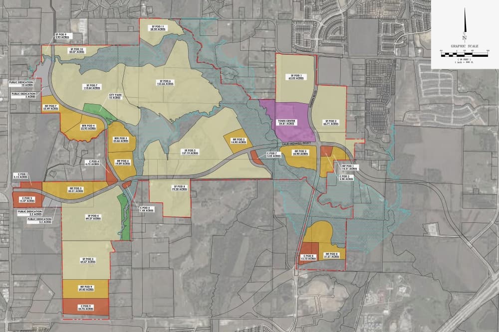 Zoning map of Wildwood project