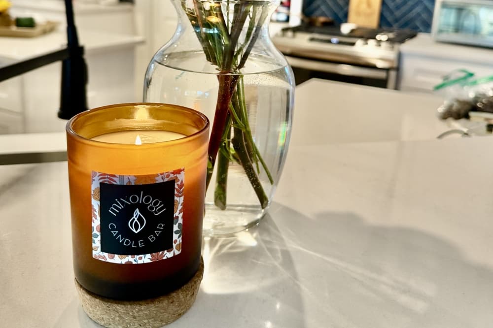 lit candle