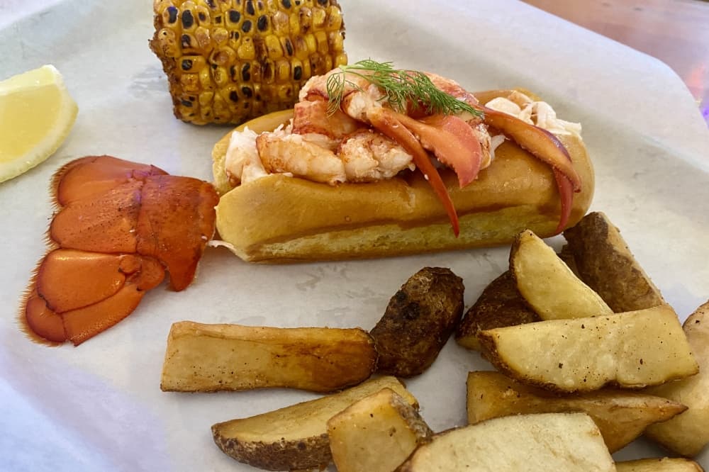 Lobster rolls at C.R. Surf and Turf are made with one fresh lobster per roll. (Community Impact/Katlynn Fox)
