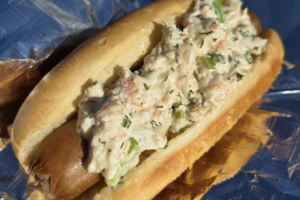 An image of one of the hot dogs. 