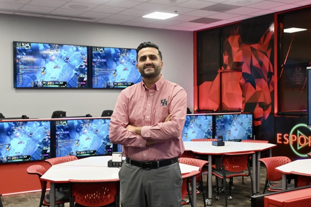 Information Technology Manager Sadiq Sachwani designed the space to be collaborative for both students and professors. (Roo Moody/Community Impact)