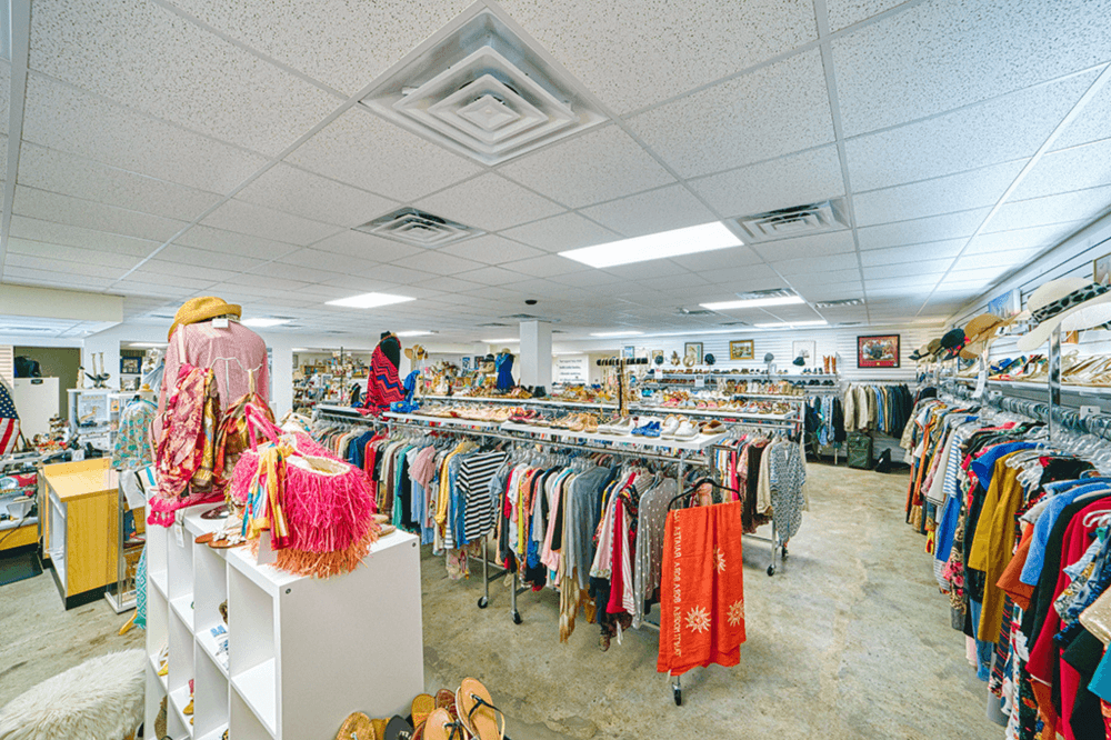"Shop unique clothing, handbags, jewelry, and home decor at MAM Resale Store in The Heights, Houston, supporting local families and community programs"