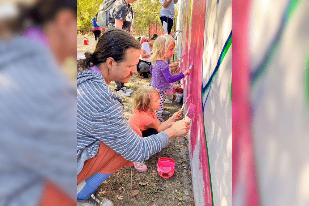 Pflugerville community painting mural