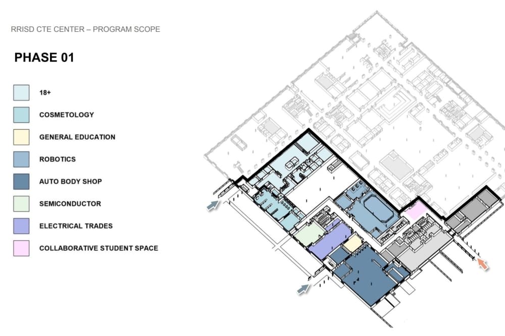 Round Rock ISD shares plans for first phase of new CTE center