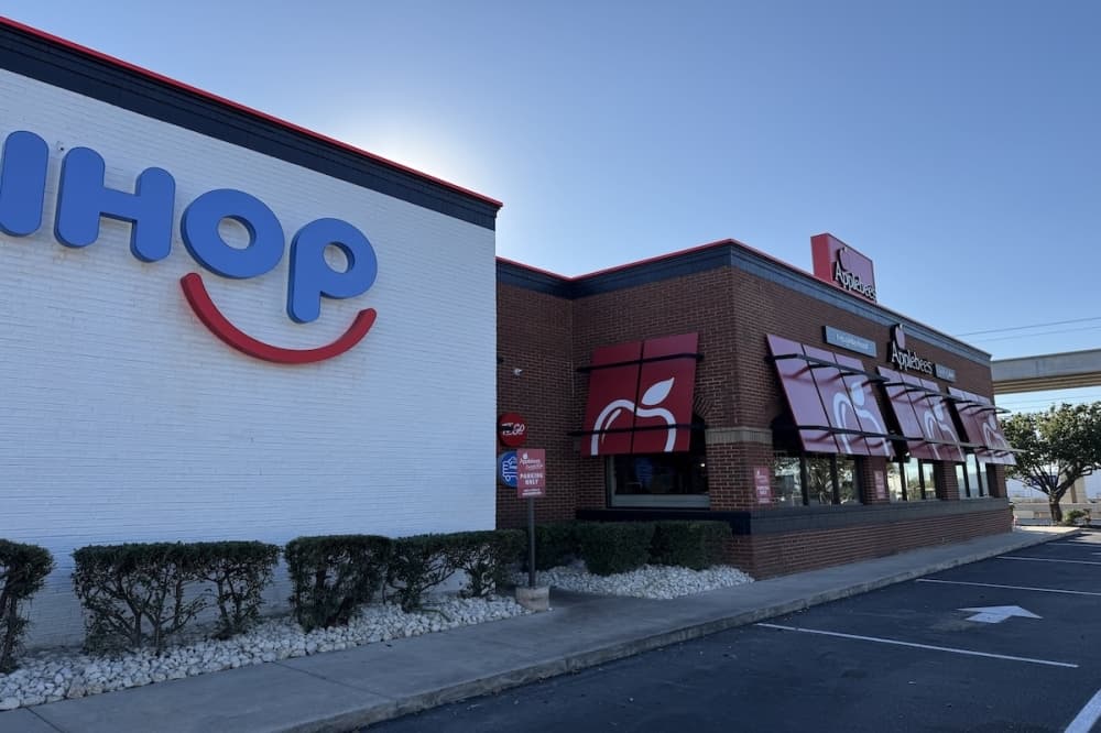 an IHOP restaurant and Applebees restaurant