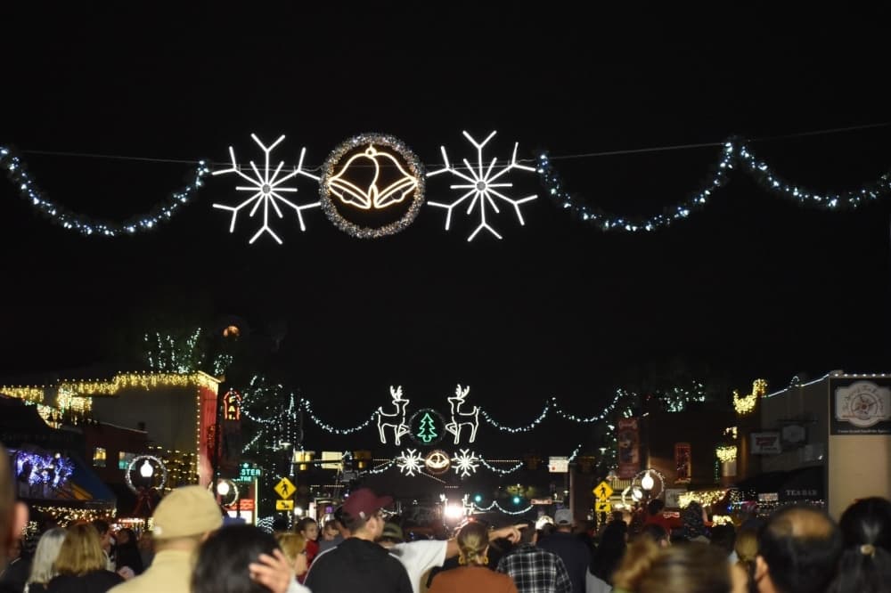 Christmas lights and ornaments 