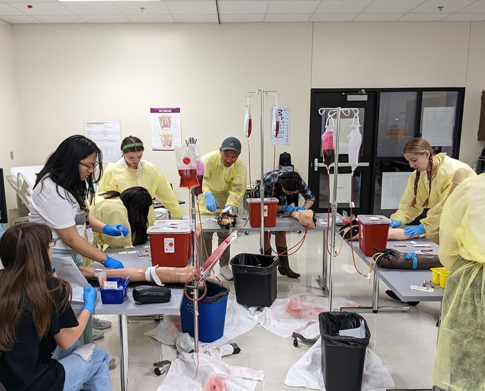 The Health Sciences Academy provides students with immersive, hands-on experience in medical procedures and healthcare careers.