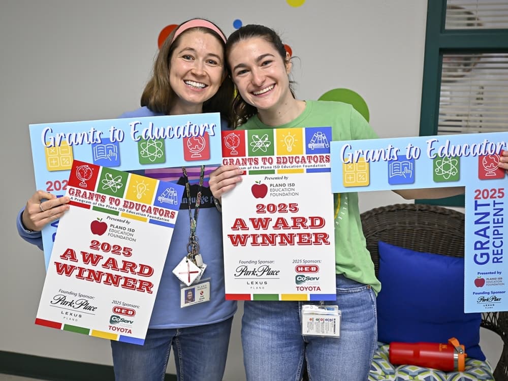 Plano ISD teachers celebrate receiving Grants to Educators awards, supporting innovative classroom projects for the 2025 school year