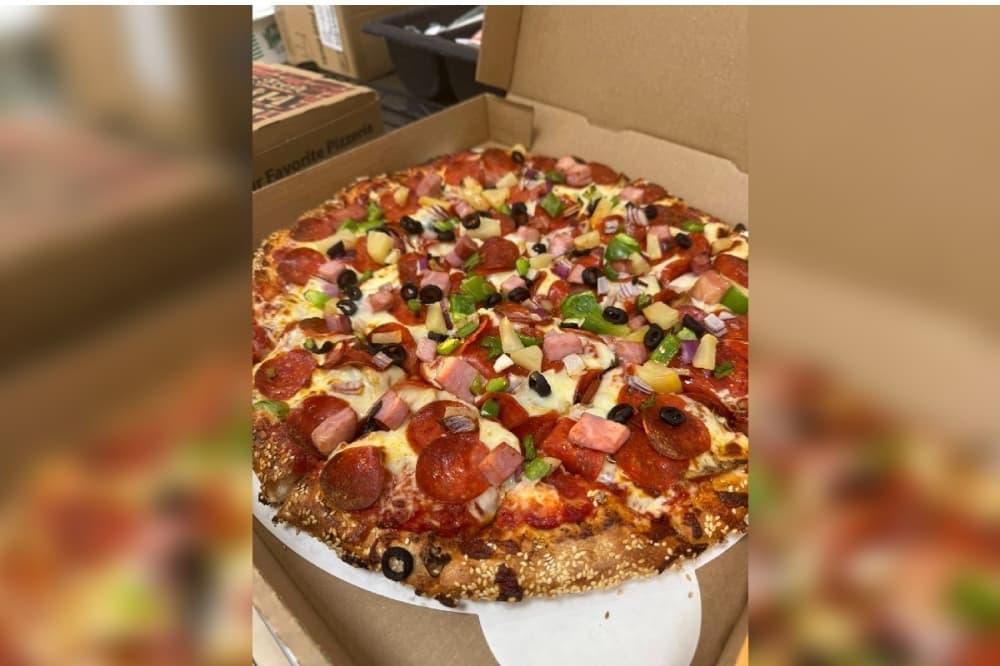 pizza with toppings