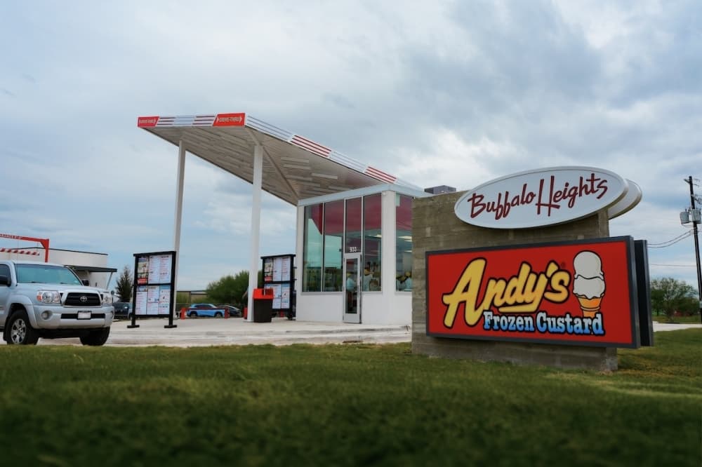 exterior of an Andy's Frozen Custard restaurant
