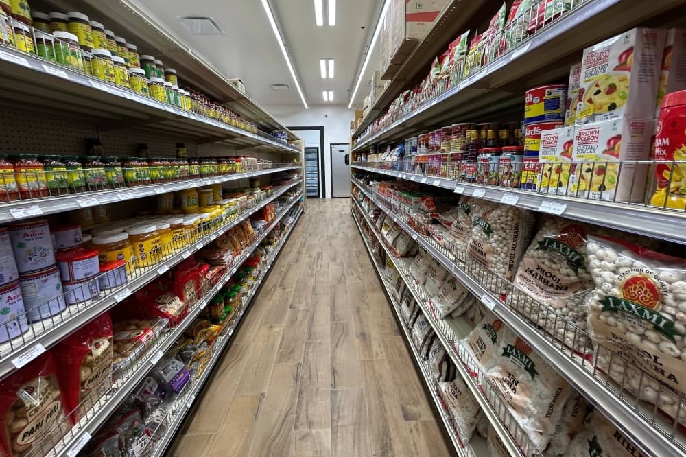 Grocery aisle.