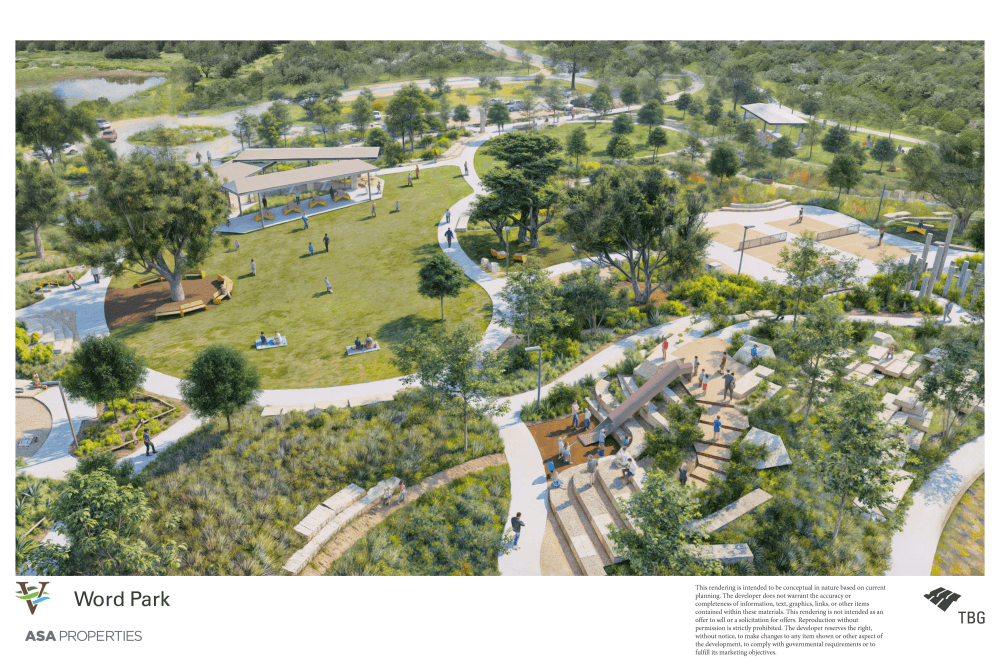 Word Park conceptual rendering