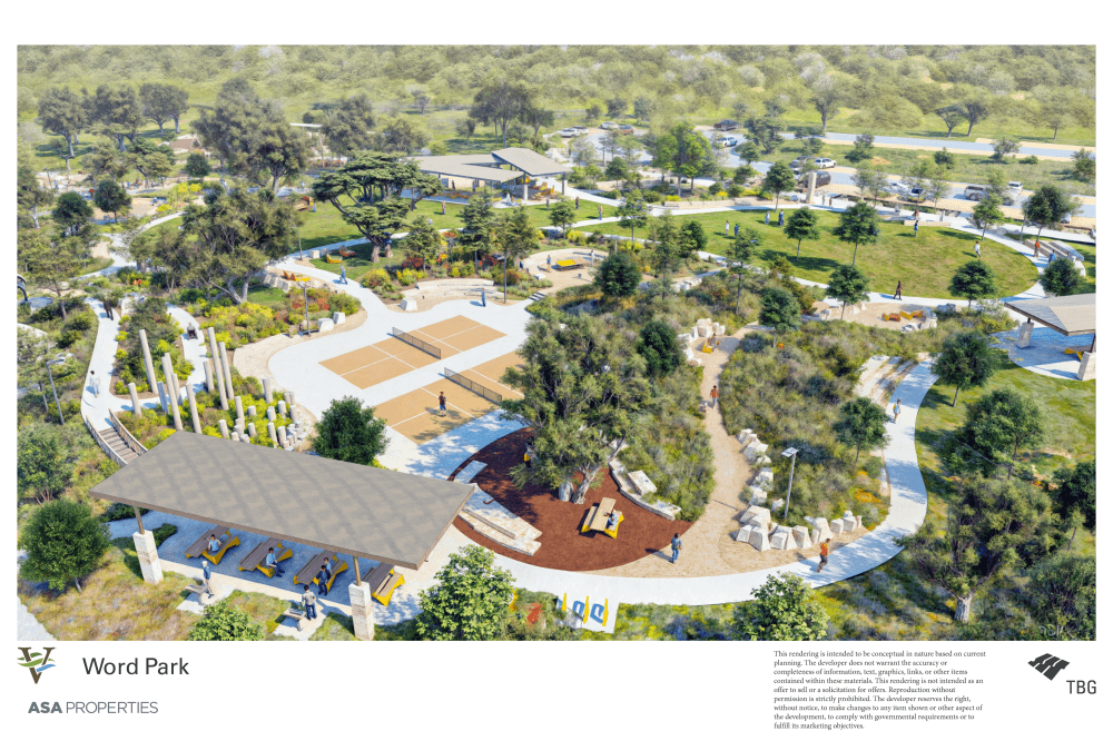 Word Park conceptual rendering