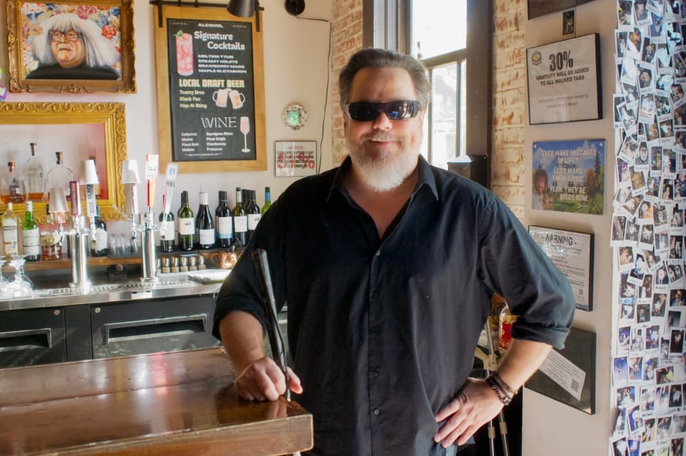 John Bramblitt opened Yellow Dog in 2023. He is a Denton-based artist and disability advocate. (Adam Doe/Community Impact)