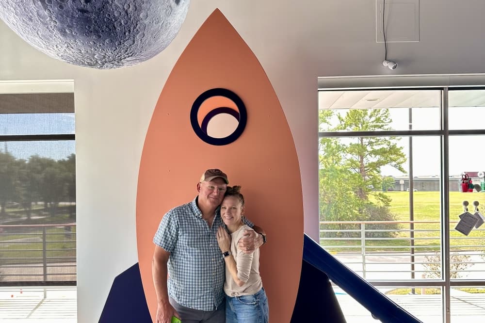 Michelle Martin said her father built the wooden rocket ship located at Launch Pediatric Therapy. (Courtesy Launch Pediatric Therapy)