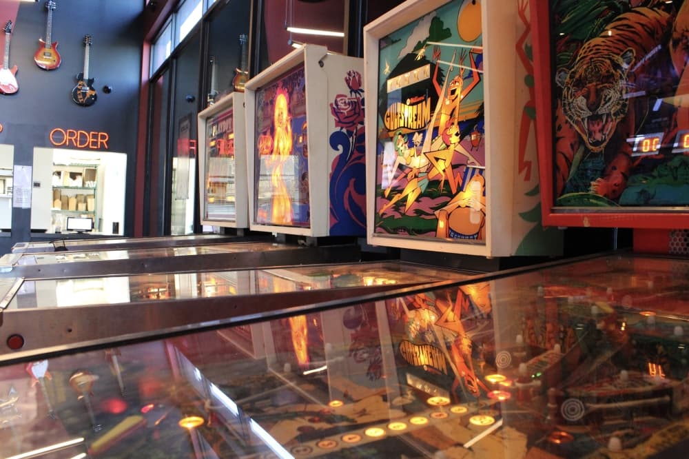 An image of the pinball machines. 