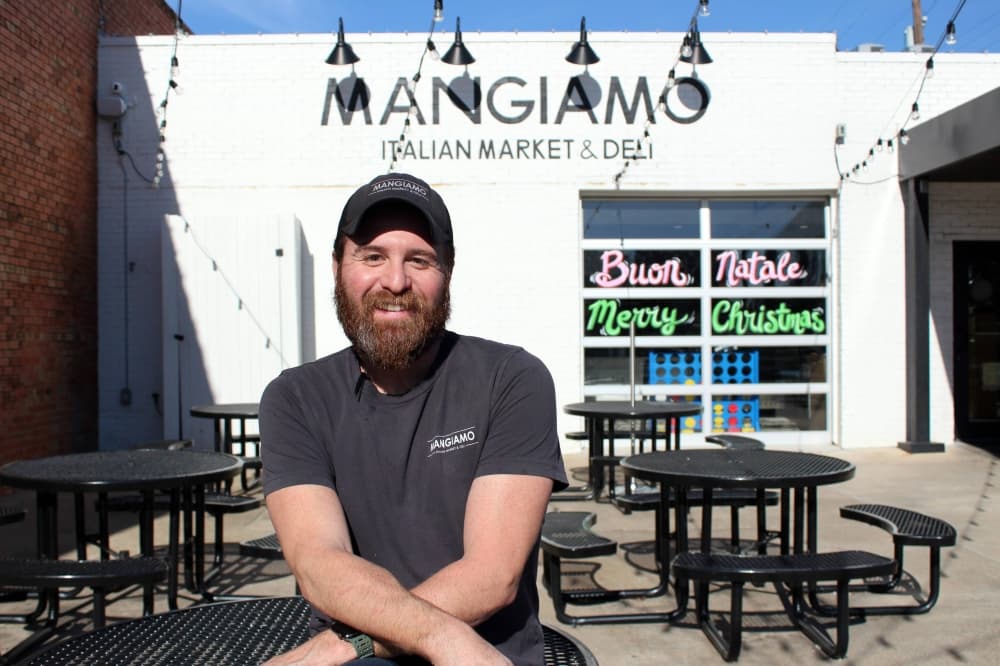 Jason Algiere said his favorite things about co-owing Mangiamo Italian Market & Deli are having access to a commercial kitchen and meeting people. (Karen Chaney/Community Impact)
