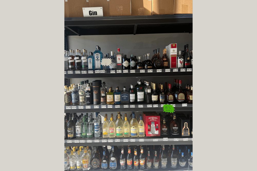 McKinney liquor store gin selection