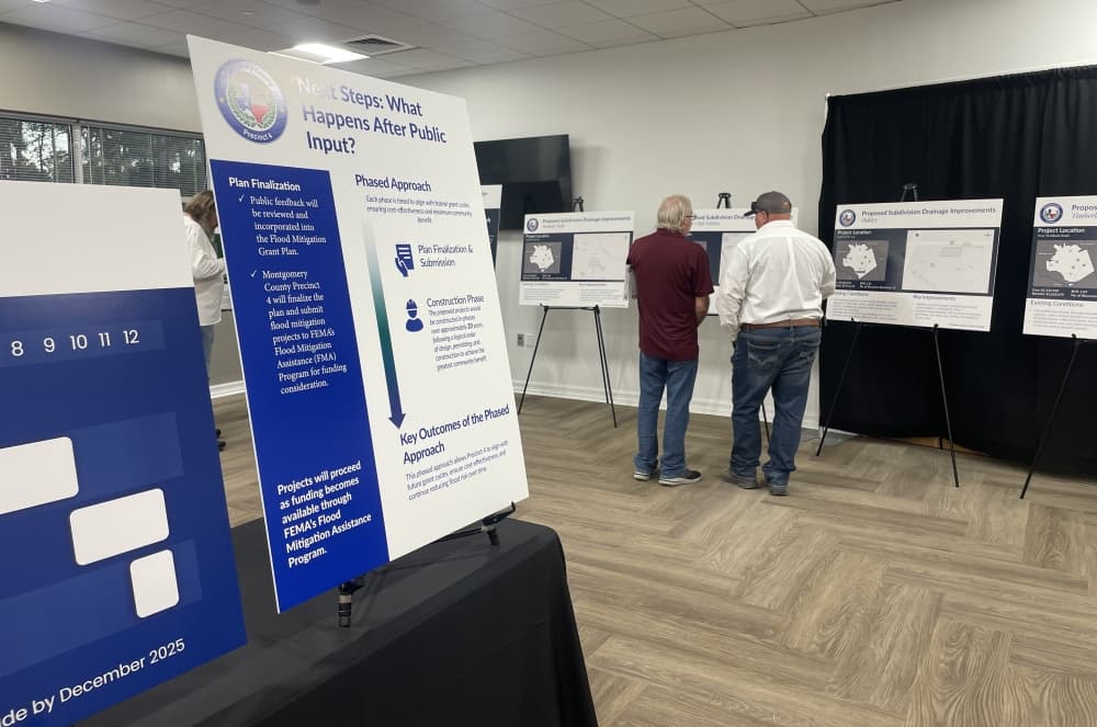 Montgomery County officials unveil Precinct 4 Flood Mitigation Grant Plan