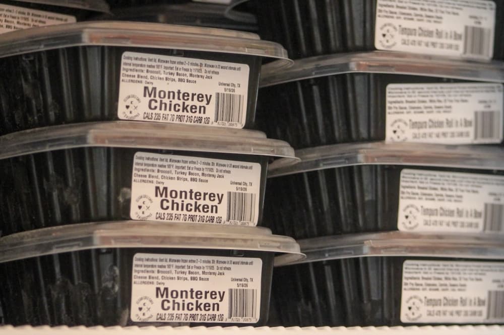 stacked food containers