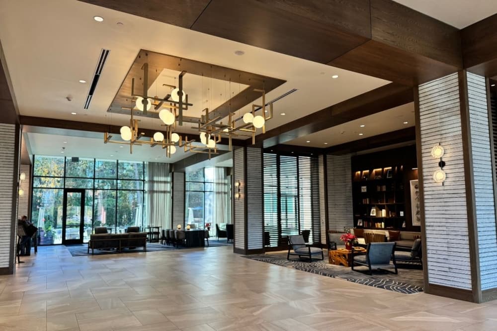 The seven-story Hyatt Regency Conroe and Convention Center opened to guests in May 2023. (Nichaela Shaheen/Community Impact)