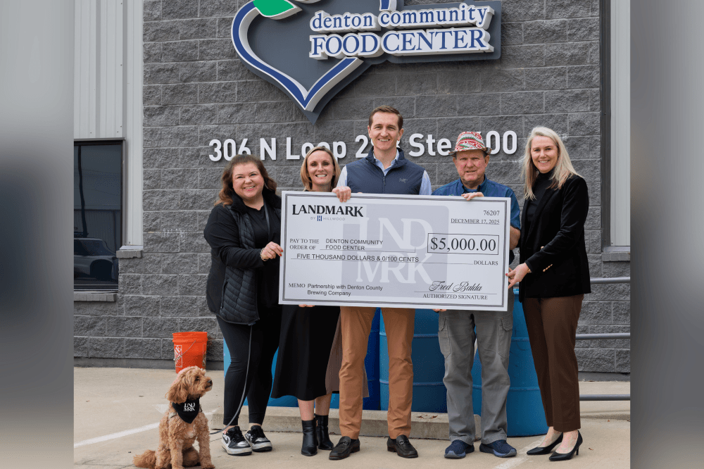 Hillwood’s $5,000 donation helps the Denton Community Food Center feed 50 families for a week
