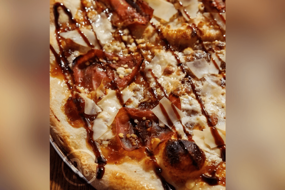 Specialty pizzas including figgy piggy and bayou BBQ chicken at Rotolo’s Craft & Crust