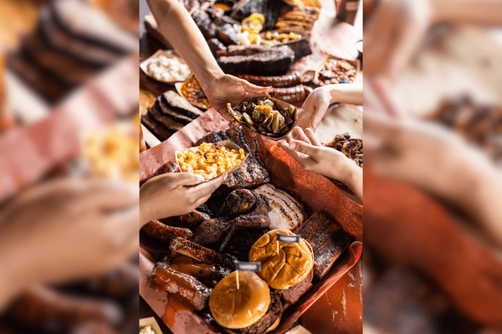 Plate of best BBQ in Texas