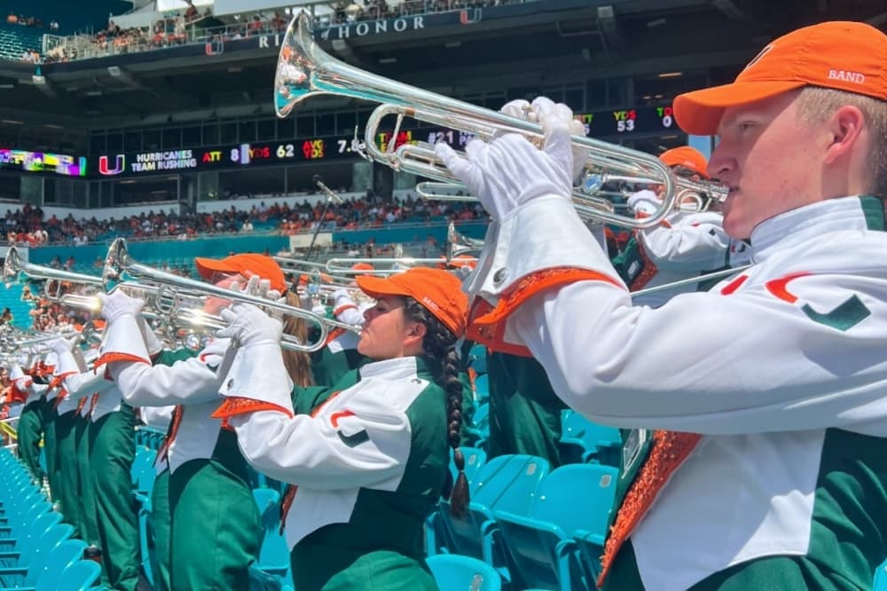 University of Miami's marching band to practice in Grapevine ahead of Cotton Bowl