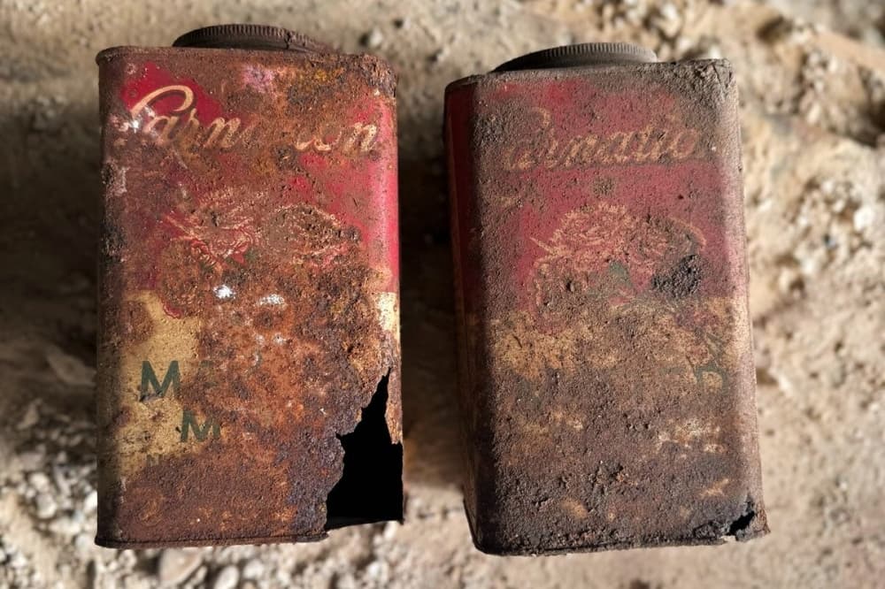 Two carnation cans 