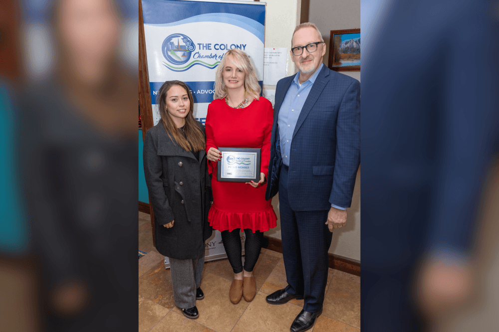 Dr. Rodgers receiving an award